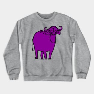 Purple Ox Line Drawing Crewneck Sweatshirt